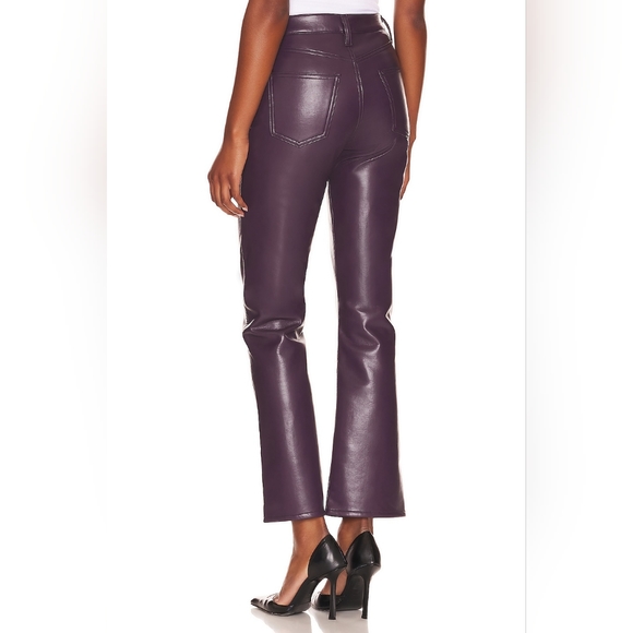 NWOT AGOLDE Recycled Leather Relaxed Boot Cut in Night Shade Size 25 - Picture 4 of 14